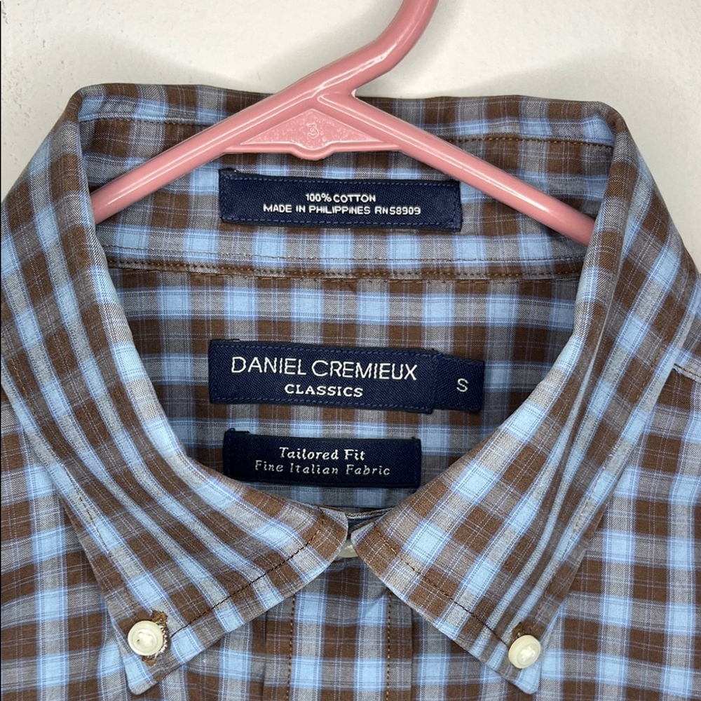 Daniel Cremieux Men's Checkered Shirt - Black and Blue - Picture 2 of 5